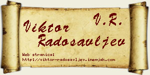 Viktor Radosavljev vizit kartica